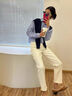 軒萊雅直筒牛仔褲女2025新款爆款春夏高腰寬松顯瘦淺色九分窄版煙管褲子 9058【復古色】 S 曬單實(shí)拍圖