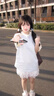 閨哲2025夏季多巴胺套裝裙女學(xué)生韓版寬松拼接T恤+白半身裙超仙兩件套 藍(lán)色拼接T恤+白花邊半身裙 M 【建議90--105斤】 曬單實(shí)拍圖