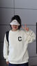 COVERNAT潮牌衛(wèi)衣 寬松圓領(lǐng)衛(wèi)衣男 24秋季新品衛(wèi)衣女 C標(biāo)情侶款長袖套頭衫 橘色 M (170) 曬單實(shí)拍圖