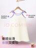巴布豆兒童睡衣夏季女童睡裙純棉親膚透氣嬰兒衣服薄款家居服【7A抗菌】 紫 櫻桃翅膀月亮 120 曬單實(shí)拍圖