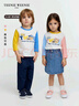 Teenie Weenie Kids小熊童裝25年男女寶寶撞色七分袖印花T恤打底衫 粉色 110 cm 曬單實(shí)拍圖