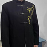 羅蒙新中式男士訂婚衣服套裝國風(fēng)立領(lǐng)中山裝金竹刺繡男孩成人禮服西裝 金色上衣+褲子 XL 參考140-155左右 曬單實(shí)拍圖