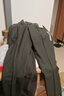 無印良品（MUJI）男式 易打理 彈力 單褶褲 男士長(zhǎng)褲子西褲秋季 AE0Y3A4A 深灰色 S (165/72A) 曬單實(shí)拍圖