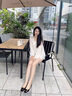 NINE WEST/玖熙2025春夏新款平底單鞋女法式輕奢方扣牛漆皮淺口軟底通勤鞋 黑色 34 曬單實拍圖