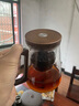 OQB德國茶壺泡茶壺茶水分離杯茶水分離壺玻璃泡茶神器高端個人專用 【一鍵過濾】胡桃木 透明 800ml 曬單實拍圖