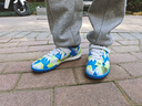 卡爾美（KELME）兒童足球鞋男星耀1.0防滑耐磨TF碎釘專(zhuān)業(yè)比賽球鞋 白藍色 35  曬單實(shí)拍圖