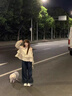 VEOX法式露肩襯衫女早春季寬松蝴蝶結(jié)印花少女感氣質(zhì)小衫襯衣長(zhǎng)袖上衣 S45kg/S 曬單實(shí)拍圖
