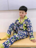 2025新款兒童睡衣春秋季款男童純棉長(zhǎng)袖薄款大童青少年男孩家居服 41093【綠色笑臉】 140 【16碼】身高135-145CM 55-68斤 曬單實(shí)拍圖