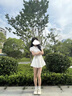 茯見(jiàn)學(xué)院風(fēng)白色襯衫連衣裙子女裝2025新款夏季小個(gè)子百褶短裙套裝穿搭 白色M（送打底褲） 曬單實(shí)拍圖