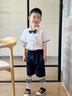 G.DUCKKIDS幼兒園園服夏裝英倫學(xué)院風(fēng)兒童校服套裝小學(xué)生班服夏季畢業(yè)照服裝 男童套裝+勛章領(lǐng)結(jié) 120 建議身高110-120cm年齡6-7歲 曬單實(shí)拍圖