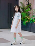 巴拉巴拉【miiiiichan IP】女童裙子兒童背帶裙2025夏牛仔假兩件 白色調(diào)00311 130 曬單實(shí)拍圖