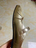 蘇茵茵兩個(gè)版本內增高法式魔術(shù)貼褶皺包頭半拖女通勤ol單鞋瑪麗珍鞋子春 金色（半拖） 37 曬單實(shí)拍圖