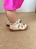 泰蘭尼斯夏季新款新生兒透氣涼鞋男童寶寶鞋女童嬰兒鞋步前鞋機能學(xué)步鞋 白/杏色 23 內長(cháng)15.0 適合腳長(cháng)14.3~14.7 曬單實(shí)拍圖