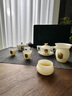 澤名家描金冰種玉瓷茶具套裝新款輕奢西施壺茶杯家用泡茶壺 冰種玉瓷堆金萬福套組 11頭 曬單實拍圖
