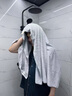 HOYO日本雪滑絨浴巾毛巾三件套禮盒裝吸水速干家用男女定制伴手禮淺灰 曬單實(shí)拍圖