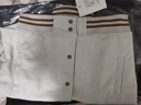 古先森麂皮絨棒球服外套男春秋款美式休閑上衣寬松大碼飛行員夾克男士 米白色 M 【100-125斤】 曬單實(shí)拍圖