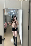 OTST黑色彈力短褲女2025新款春夏西裝小個(gè)子a字顯瘦外穿高腰辣妹熱褲 黑色 【常規(guī)款版】 XS 80-90斤 曬單實(shí)拍圖