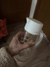 ASVEL自動(dòng)開(kāi)合玻璃油壺大容量不掛油防漏家用裝油瓶廚房調味料瓶 倒油壺 650ml 白色（新款） 曬單實(shí)拍圖