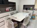 全友家居 巖板臺面餐桌椅組合現(xiàn)代簡約家用1.6米客餐廳家具吃飯桌子 曬單實拍圖