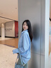 翊尚美防曬襯衫女夏季新款空調(diào)衫防紫外線長(zhǎng)袖遮陽透氣寬松冰絲防曬外套 天空藍(lán)UPF50+【冰感呼吸衣】 M 【推薦80-110斤】 曬單實(shí)拍圖