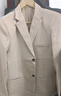 羅蒙（ROMON）高端休閑西服男春夏季輕薄外套中年商務(wù)西裝仿亞麻 淺咖 L 175 曬單實拍圖
