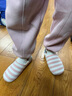 兒童包跟棉拖鞋靜音男孩新款室內木地板防滑軟底家居春秋棉鞋女童 粉色條紋 24 內長(cháng)17cm (適合腳長(cháng)16-17cm) 曬單實(shí)拍圖