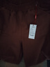 啄木鳥(niǎo)（TUCANO）亞棉闊腿褲女純色夏季裝新款九分垂感大腳休閑褲女棉麻寬松褲子女 純·棉闊腿褲咖啡色 L100-105斤 曬單實(shí)拍圖