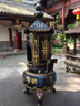 寺廟燒紙香爐鑄鐵拜神祭祀用品寺廟祠堂大號(hào)元寶爐子戶外純鑄鐵 紅色有求必應(yīng) 肚徑60口徑52高1.85米 曬單實(shí)拍圖