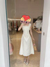 妙奕嘉法式白色連衣裙裙子女士夏季2025衣服新款輕奢高級感無(wú)袖長(cháng)裙純欲 法式方領(lǐng)泡泡袖連衣裙 XL 【建議115-130斤】 曬單實(shí)拍圖