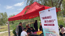 堂剛馬戶外遮陽(yáng)棚伸縮雨棚廣告帳篷戶外夜市擺攤遮陽(yáng)傘停車棚 3*4.5藍(lán) 曬單實(shí)拍圖