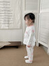 優(yōu)奇嬰兒夏季套裝薄款一歲兒童純棉長袖空調(diào)服夏裝分體兩件套寶寶衣服 粉色【后背網(wǎng)眼，舒適透氣】 80 曬單實(shí)拍圖