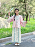 IVY HOUSE常春藤兒童裝女童2024年秋新款  新中式國風(fēng)馬面裙套裝漢服親子裝 粉紅色 140 cm 曬單實(shí)拍圖