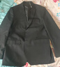 羅蒙（ROMON）西服套裝男商務(wù)通勤職業(yè)正裝紳士伴郎新郎服結(jié)婚禮服2502黑色3XL 曬單實拍圖