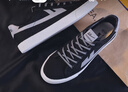 回力男鞋帆布鞋男潮流百搭鞋子男低幫板鞋春季新款小白鞋男士休閑鞋 炫酷黑 | 可反光 41 【女生偏大一碼，男生正碼】 曬單實(shí)拍圖