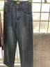 真維斯（Jeanswest）高腰闊腿牛仔褲女春夏季新款直筒寬松垂感軟牛仔拖地褲子 復(fù)古藍(lán)【九分】星空紋 M 【27-28】碼 曬單實(shí)拍圖