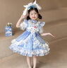G.DUCKKIDS洛麗塔公主裙兒童吊帶裙夏季卡通玉桂狗禮服裙子洋氣女寶寶蓬蓬裙 玉桂狗公主裙子 100 （建議身高90cm 3-4歲）cm 曬單實(shí)拍圖