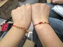 中國黃金（CHINA GOLD）平安扣黃金手鏈女足金馬年本命年紅繩手串生日禮物送女朋友老婆 足金本命年平安扣手串【紀念品】 曬單實(shí)拍圖