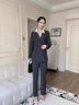 伯德小姐西裝外套女士職場(chǎng)高級感面試正裝小個(gè)子職業(yè)西服套裝 TZ03 高級灰西裝 【春秋款】 L -適合105-113斤可穿 曬單實(shí)拍圖
