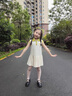 班喜迪女童連衣裙夏裝2025新款洋氣兒童公主裙女寶寶夏季小女孩polo裙子 C5508-米色 120 曬單實拍圖
