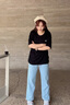 NASA LIKE官方牛仔褲男春夏寬松美式復(fù)古高街垂感柔軟休閑長(zhǎng)褲直筒闊腿褲子 藍(lán)色 XL （推薦145-160斤） 曬單實(shí)拍圖