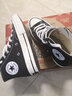 匡威（Converse）男鞋女鞋 ALL STAR系列經(jīng)典帆布鞋休閑情侶休閑鞋學(xué)生板鞋 【常青黑高】側邊加厚橡膠 101010 36 曬單實(shí)拍圖