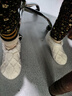 俞兆林地板襪冬季大人加絨加厚保暖鞋襪女士居家防滑暖腳襪套羊羔絨鞋襪 【奶白+杏色】 2雙 曬單實(shí)拍圖