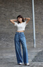 Calvin KleinJeans25春夏女士經(jīng)典標牌ck美式復古洗水寬松闊腿牛仔褲47B939G VYE-牛仔淺藍 27 曬單實拍圖