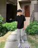 清倉特價(jià)珠地棉polo衫男夏季潮流冰絲短袖T恤男士高級感休閑上衣 黑色 2683 XL 曬單實(shí)拍圖