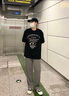 Shelley Jones冰絲休閑褲男夏季薄款垂墜感直筒闊腿褲寬松韓版潮流情侶長褲子 灰色 XL 曬單實拍圖