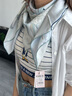 寶石蝶真絲絲巾100%桑蠶絲雙面圍巾披肩女媽媽女生日禮物禮盒/碧桃小院1 曬單實拍圖