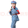 紅軍衣服兒童少兒紅軍演出服雷鋒合唱舞蹈閃閃紅星六一舞臺表演服 天藍色【紅軍】 130cm 曬單實(shí)拍圖