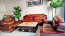 冠私（Guansi）布藝沙發(fā)頭層牛皮沙發(fā)組合三人位貴妃辦公室家用現代歐式沙發(fā)客廳 加厚西皮 雙人位 曬單實(shí)拍圖