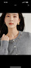 茵曼（INMAN）開衫毛衣女氣質(zhì)千金風(fēng)釘珠圓領(lǐng)2025春季女裝新款洋氣短針織外套 花灰色 L 曬單實拍圖