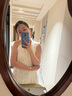 沐霓法式掛脖連衣裙女士裝夏季沙灘海邊度假風(fēng)氣質(zhì)無袖碎花白色長裙子 提花掛脖無袖連衣裙【杏色】 M 建議100-120斤 曬單實拍圖